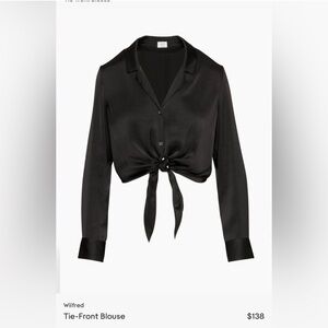 Wilfred Tie Front Blouse